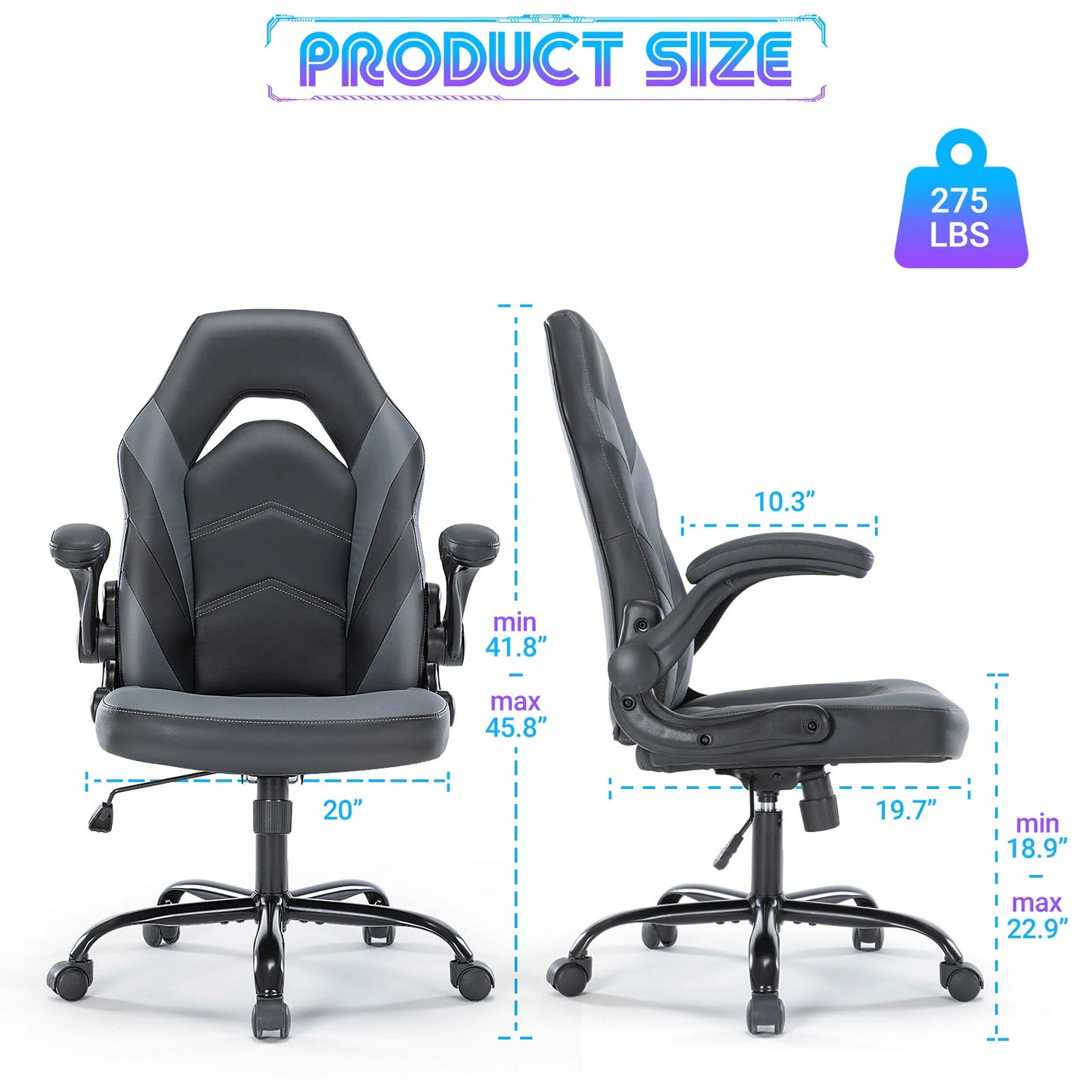 JHK Ergonomic Office Chair PU Leather Racing Desk Chair