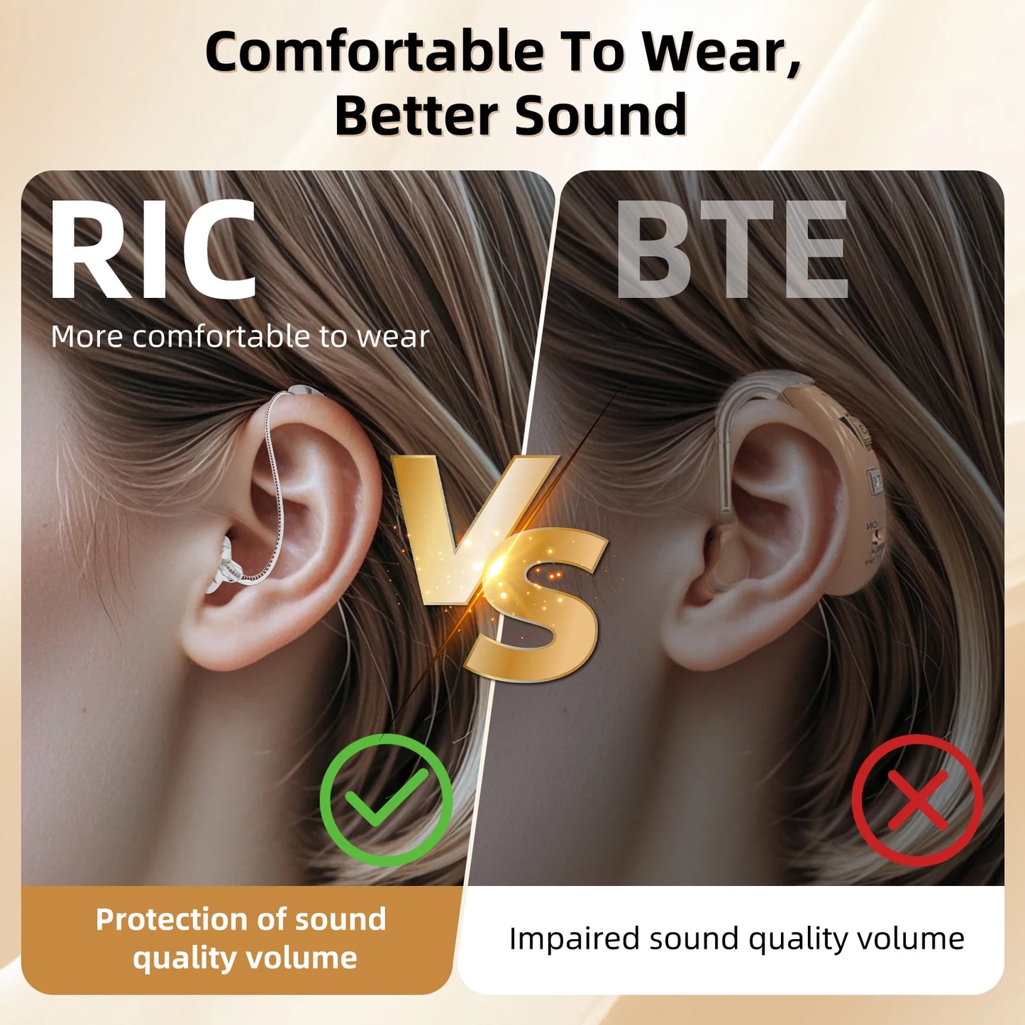 KFCOPTEE Rechargeable Hearing Aids Invisible Ear Amplifiers