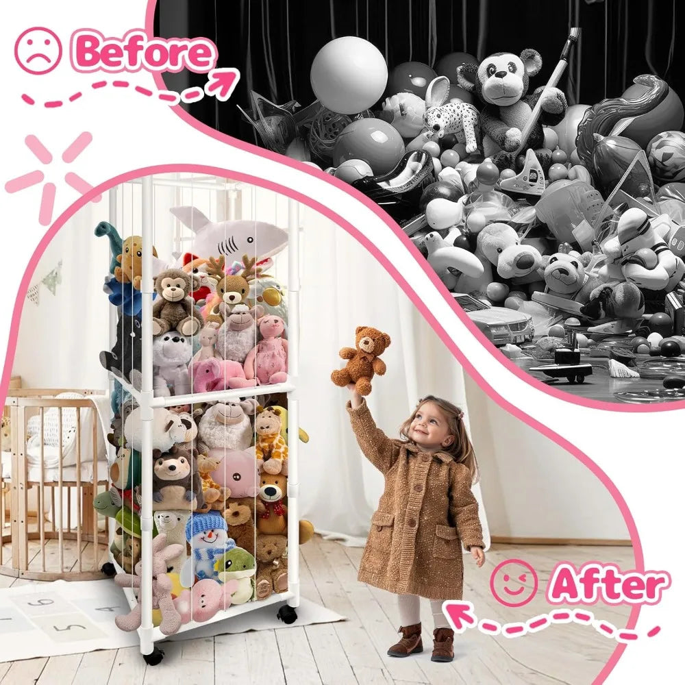 Hign Concerned Stuffed Animal Storage Zoo With Wheels