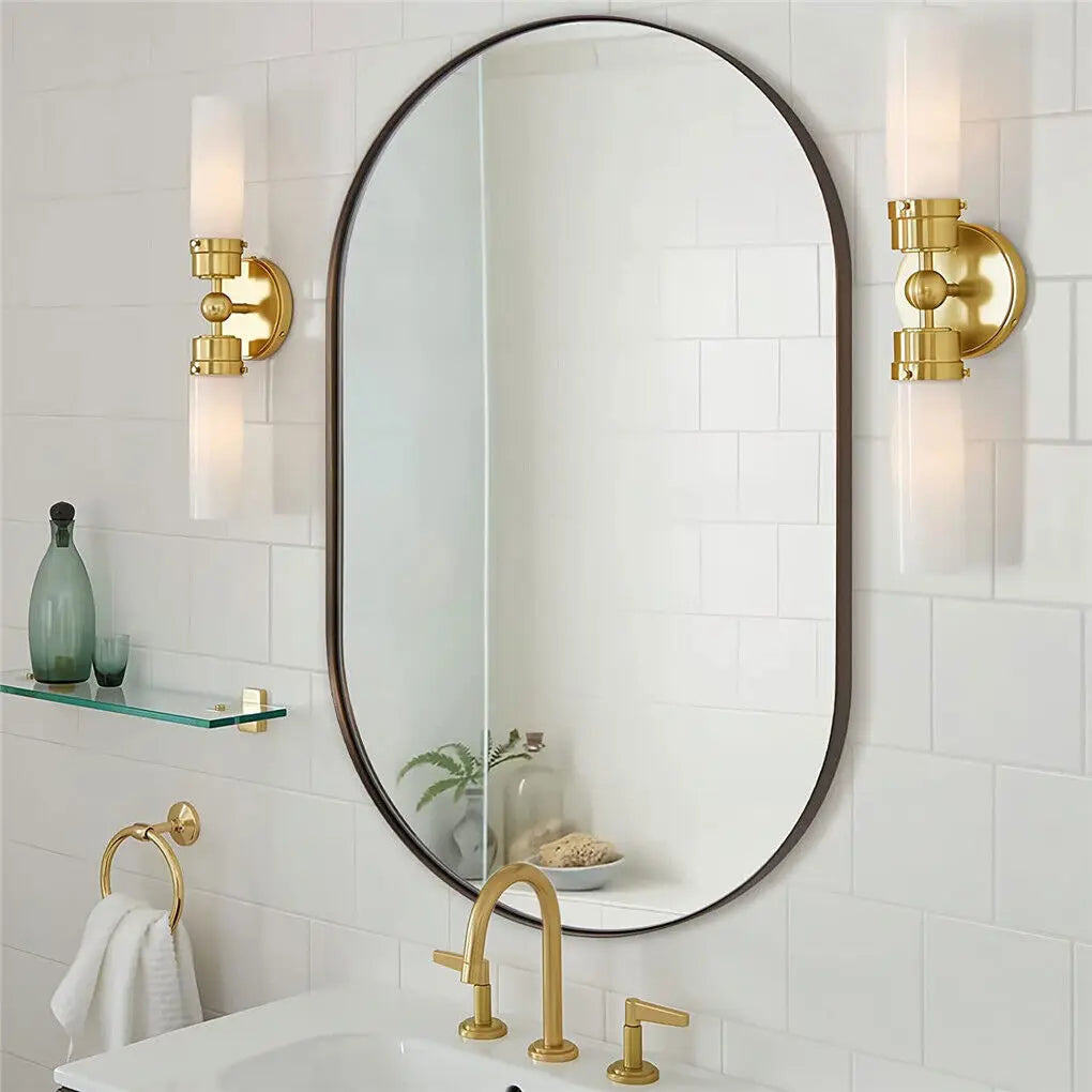 BORWART Wall Vanity Mirror Oval Framed for Bathroom