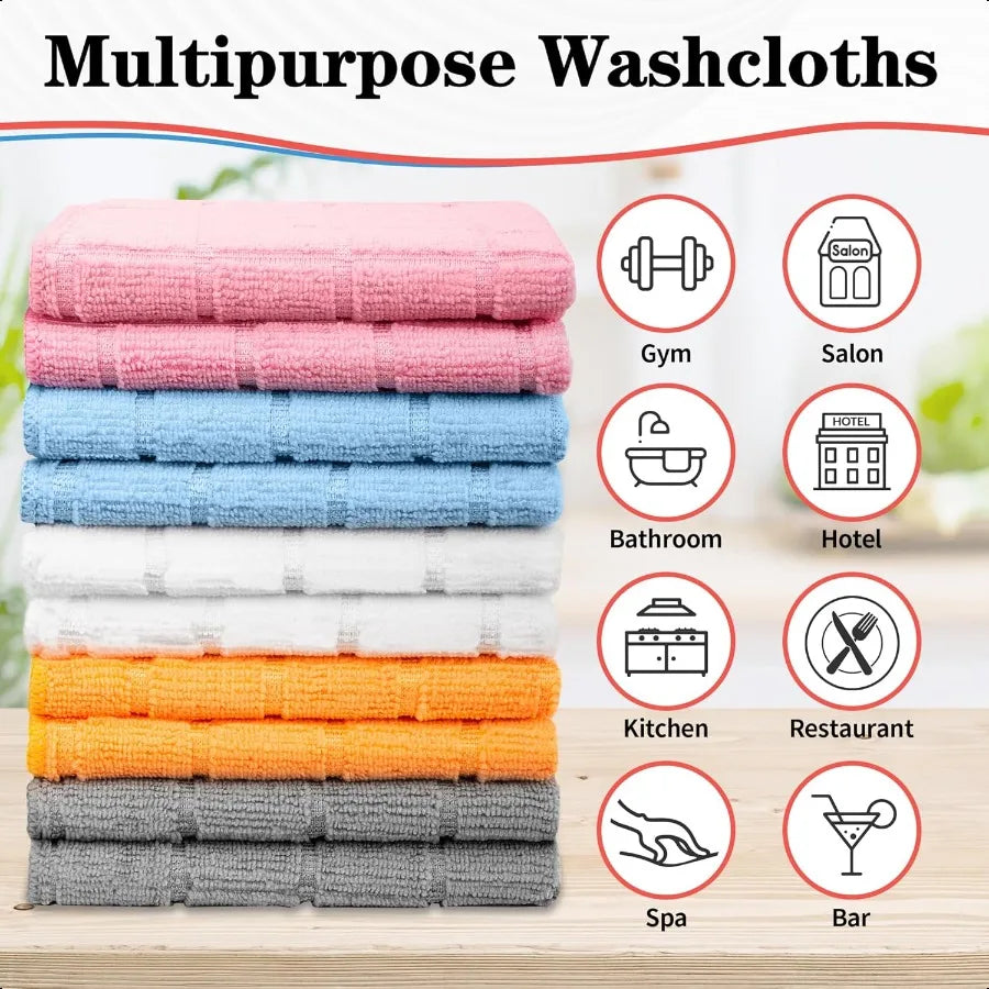 Zhejiang Hignconcerned Washcloths 50 Pack Polyester Cotton