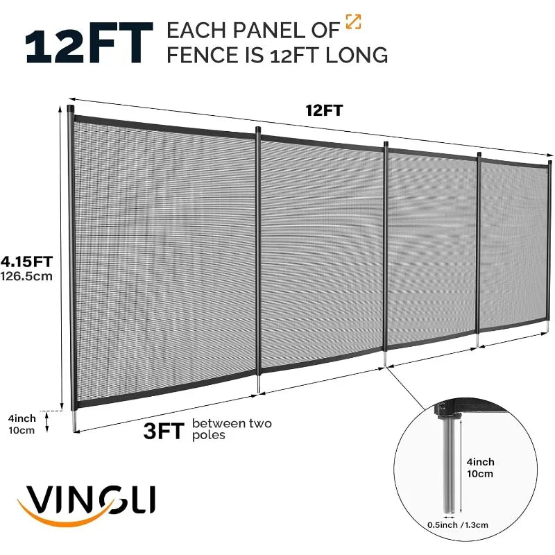 VINGLI Swimming Pool Fence Ground Safety Fencing Secure