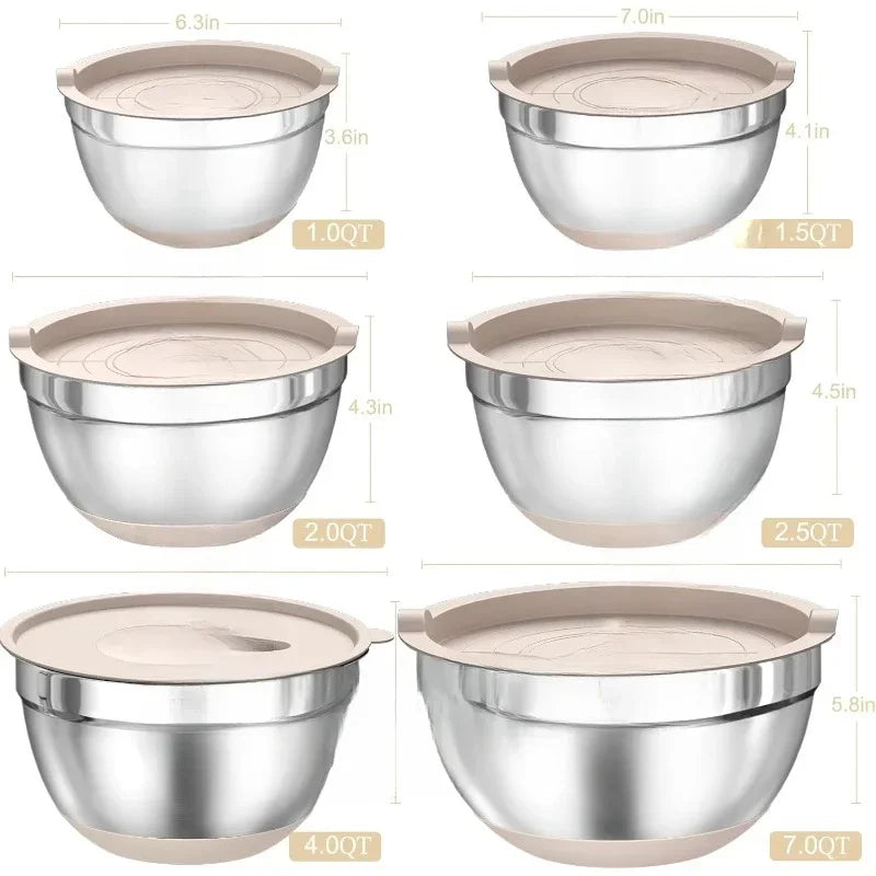 Hign Concerned Mixing Bowls With Airtight Lids 26 Piece Set