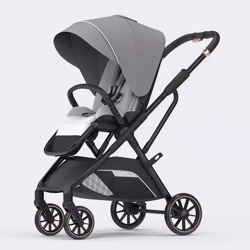 New Arrival High View Portable Baby Stroller Ergonomics Seat Bassinet for Newborn One Hand to Recline Pram