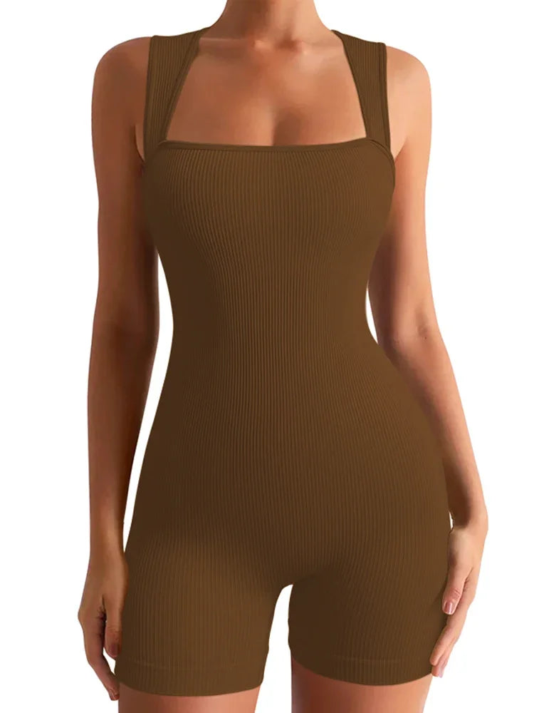 Want Move Backless Sleeveless Bodycon Jumpsuit Romper