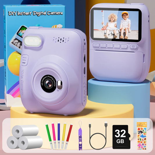 Gofunly Kids Instant Print Camera Mini Digital For Kids