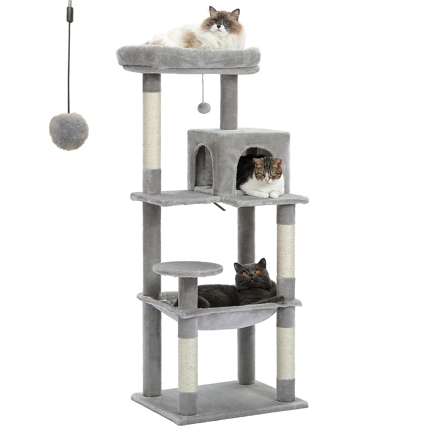 PAWZ Road Indoor Cat Tree 5 Level Tower Durable Hammock