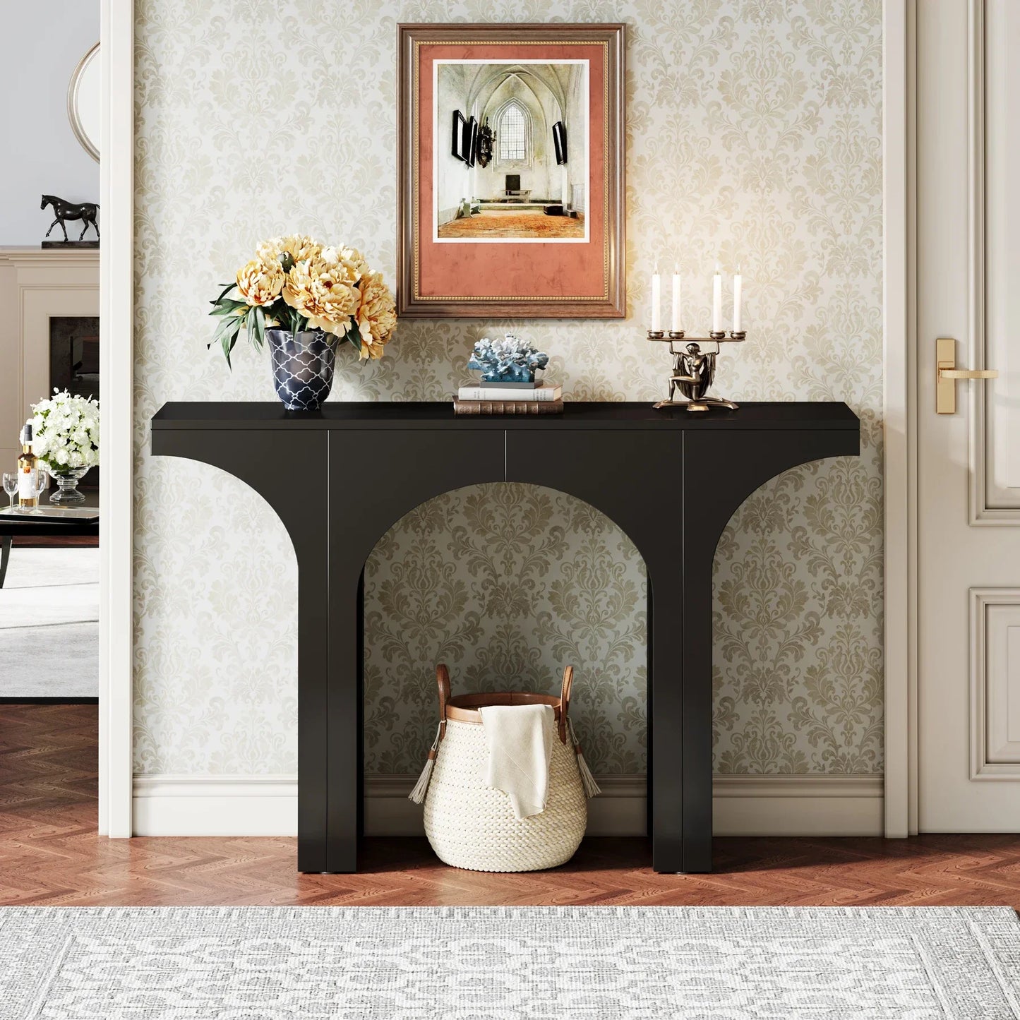Tribesigns Console Table Modern Hallway Sofa Table Arch