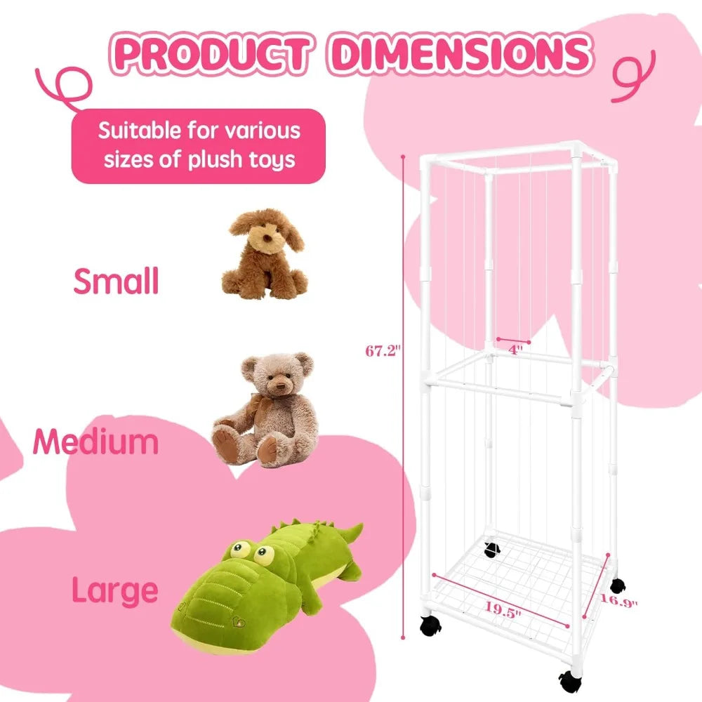 Hign Concerned Stuffed Animal Storage Zoo With Wheels
