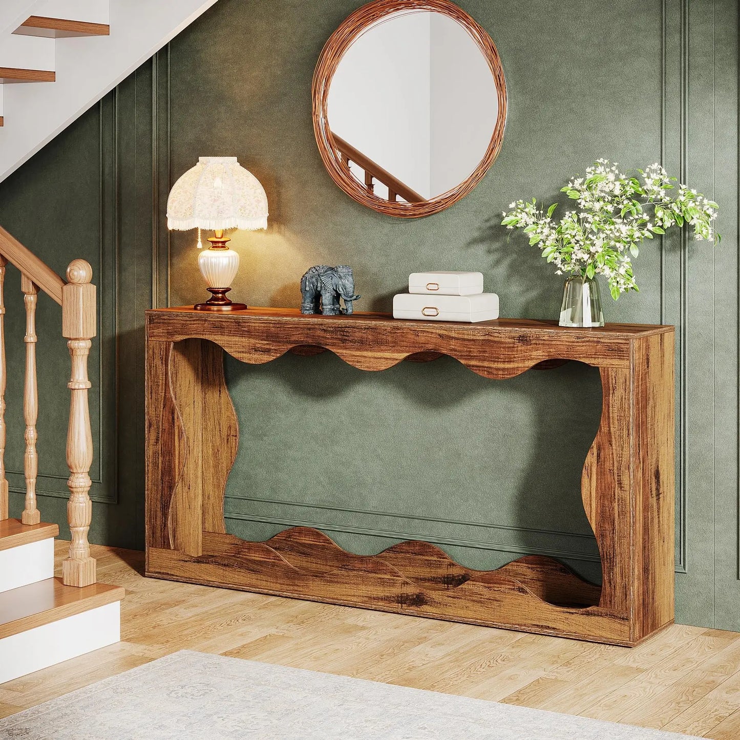 Tribesigns Farmhouse Console Table With Storage For Hallway