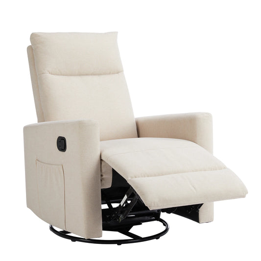 JHK Rotating Rocking Chair Recliner With Oversized Footrest