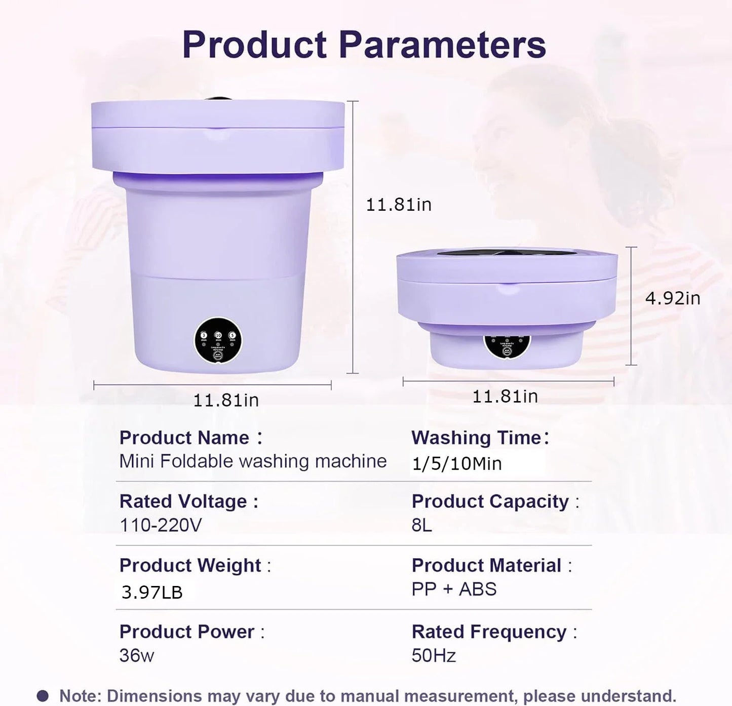 Hign Concerned Portable Mini Foldable Washer For Camping