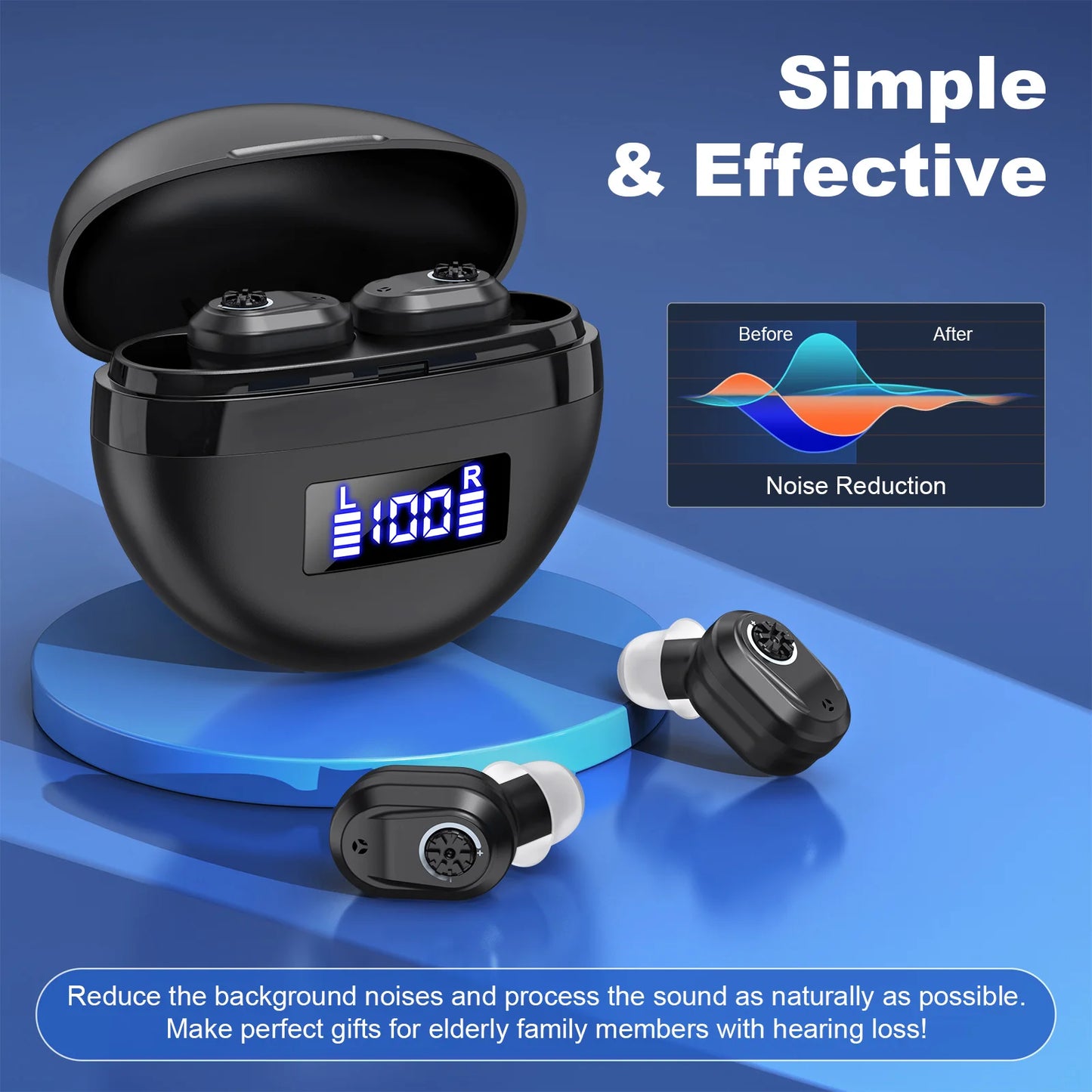 KFCOPTEE Invisible In Ear Hearing Aids Adjustable Volume