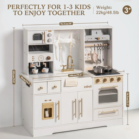 Robotime Robud Play Kitchen Wood Toy Set With Accessories