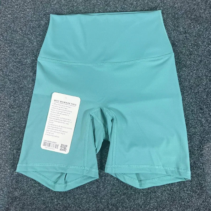 PKWYKLRECN Womens Yoga Shorts High Waist Pockets Breathable
