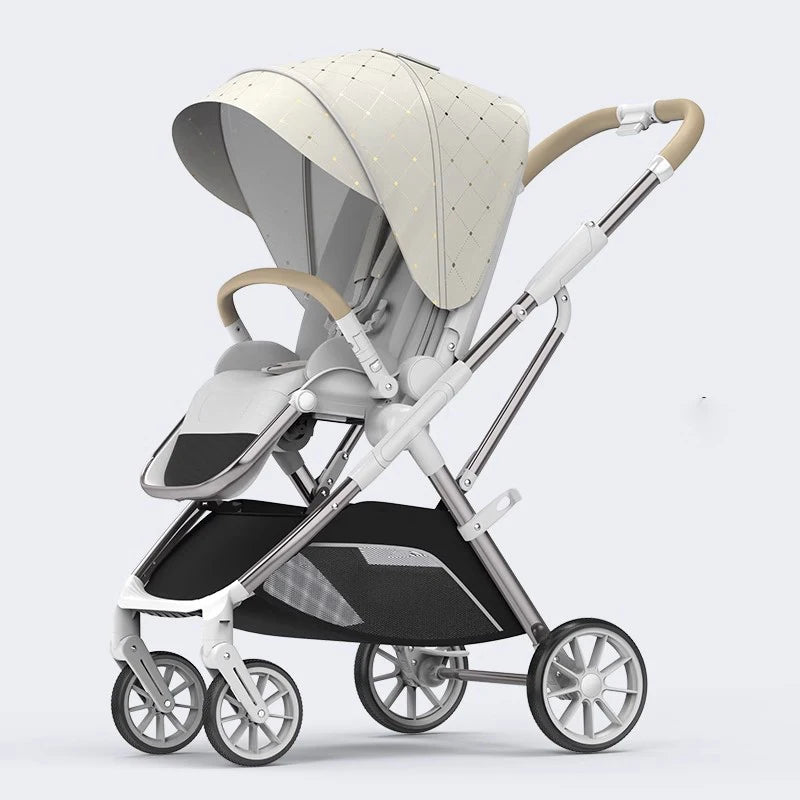 New Arrival High View Portable Baby Stroller Ergonomics Seat Bassinet for Newborn One Hand to Recline Pram