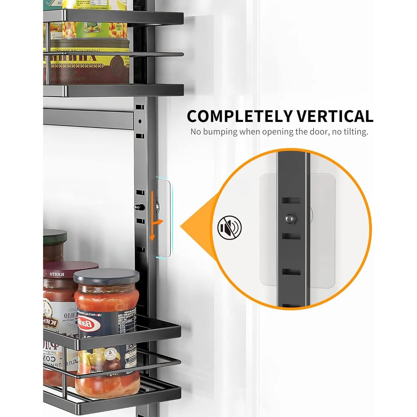 9-Tier Over The Door Pantry Organizer, Pantry Organization and Storage, Black Hanging Basket Wall Spice Rack Seasoning Shelves
