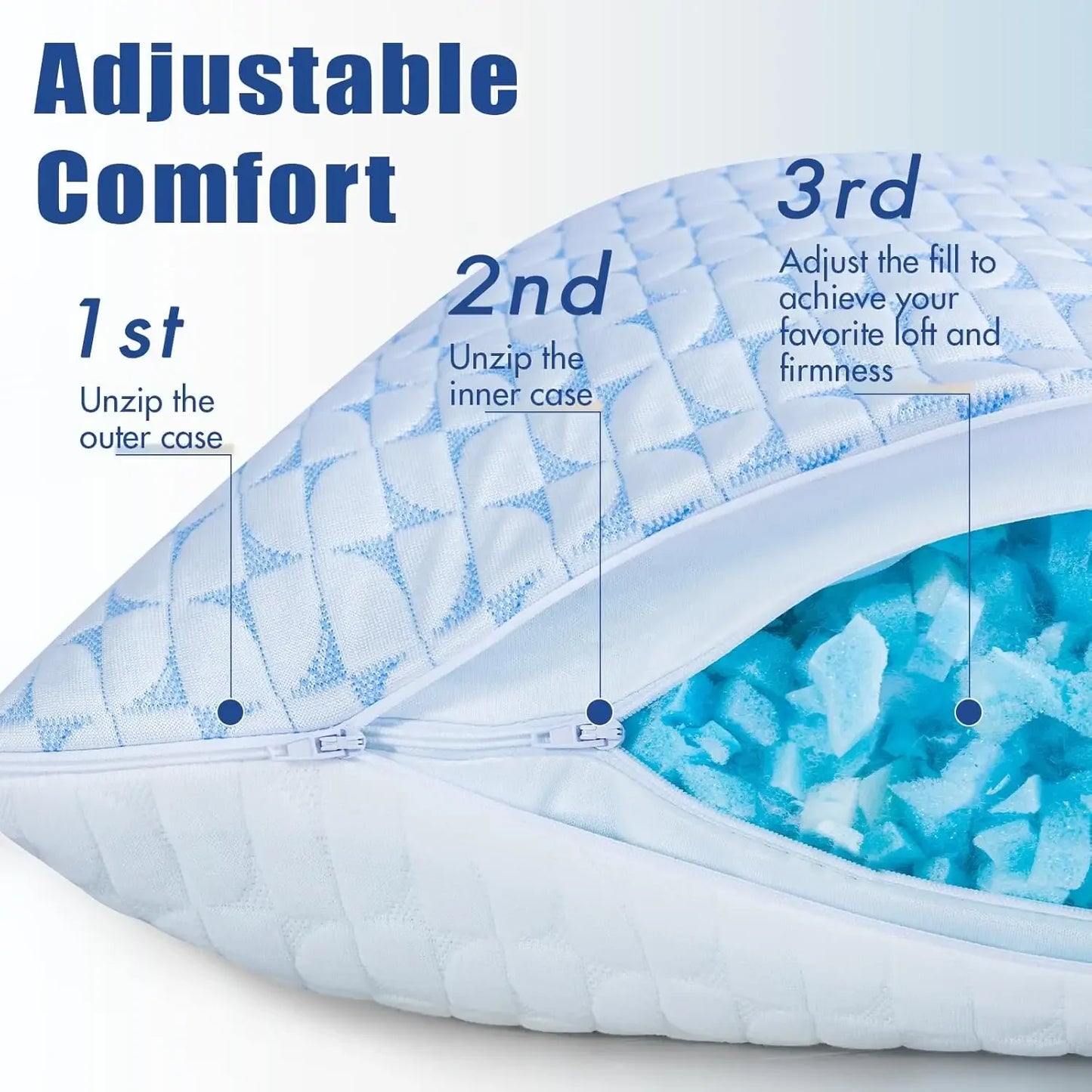 Sichuan Memory Foam Pillows Set Of 2 Firm Cooling Support
