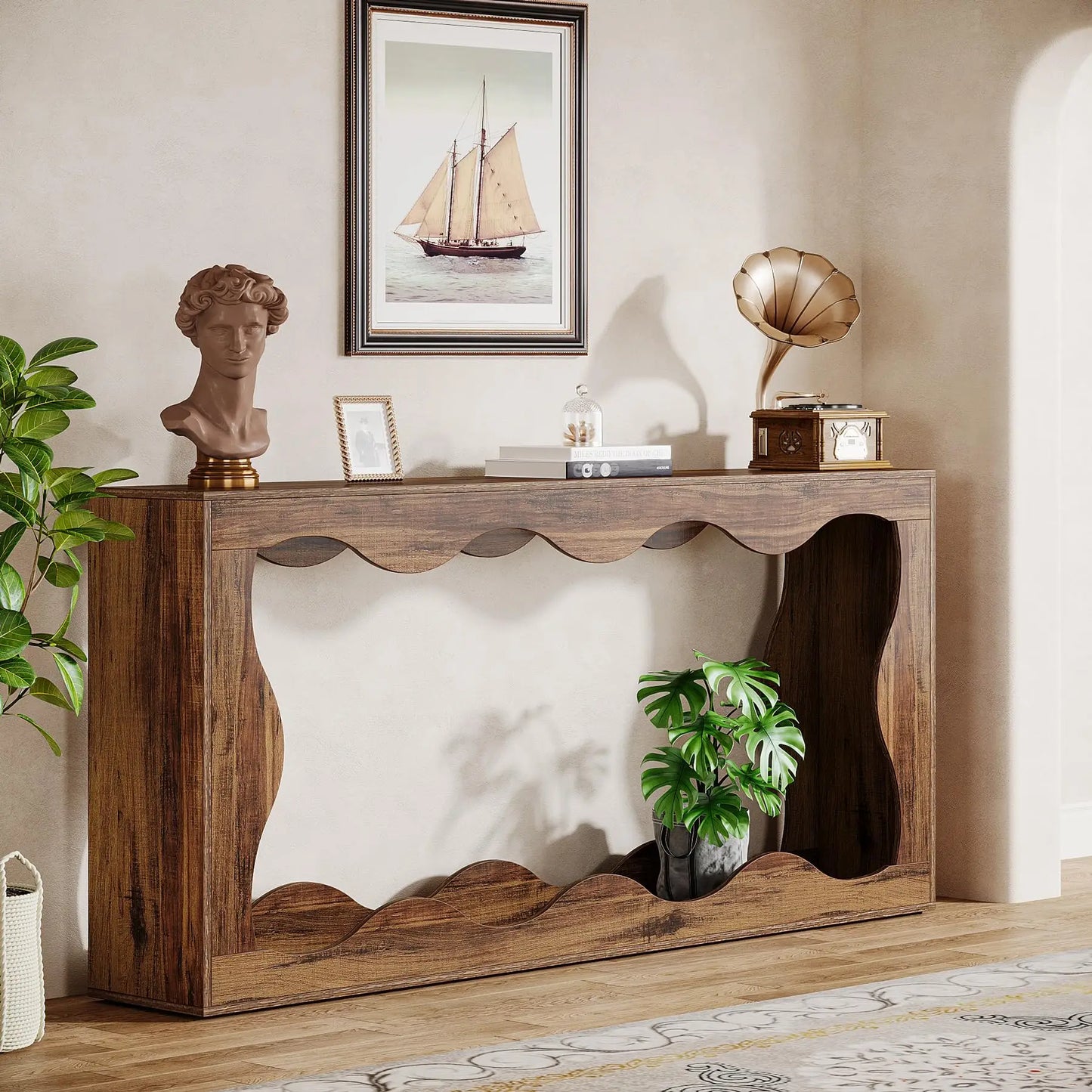 Tribesigns Farmhouse Console Table With Storage For Hallway