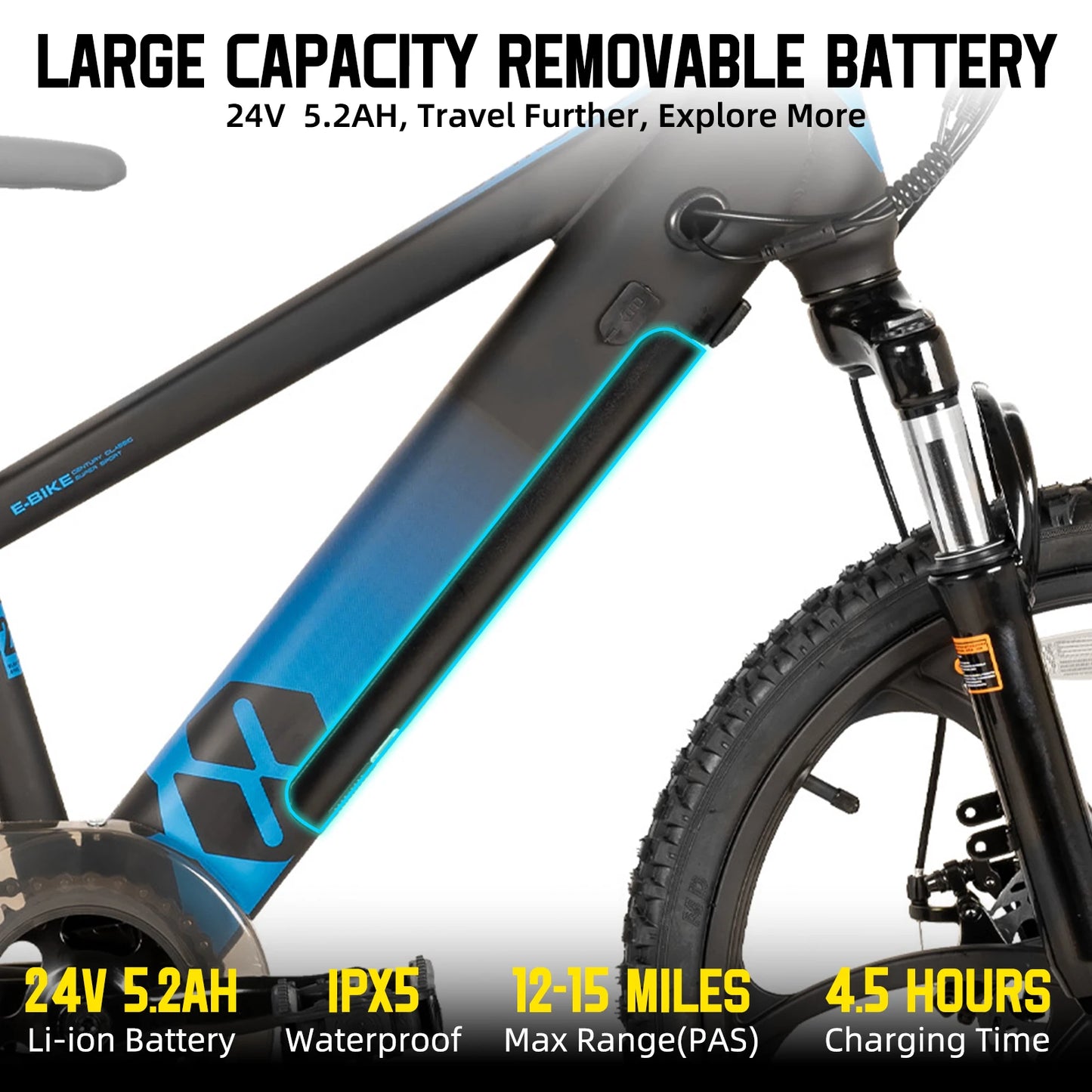 JOYSTAR Electric Bike for Kids Teens 250W Motor 15 Miles