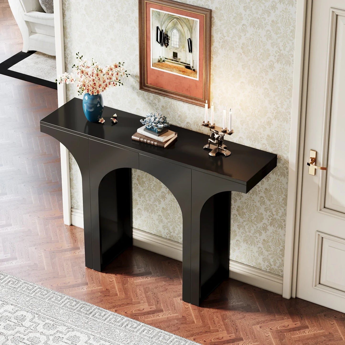 Tribesigns Console Table Modern Hallway Sofa Table Arch