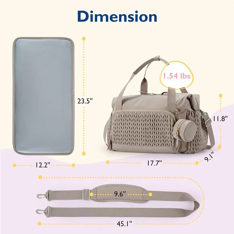 OUY Diaper Tote Bag Waterproof Hospital Labor Bag Travel