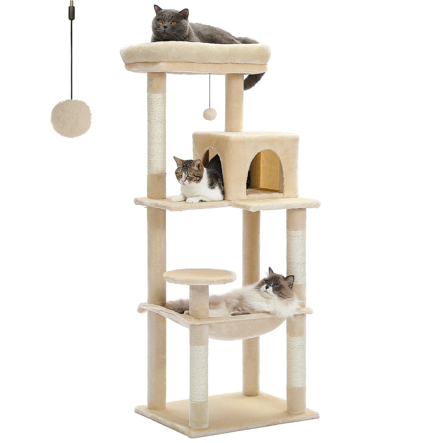 PAWZ Road Indoor Cat Tree 5 Level Tower Durable Hammock