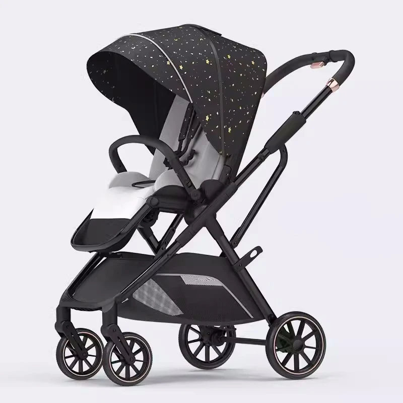 New Arrival High View Portable Baby Stroller Ergonomics Seat Bassinet for Newborn One Hand to Recline Pram