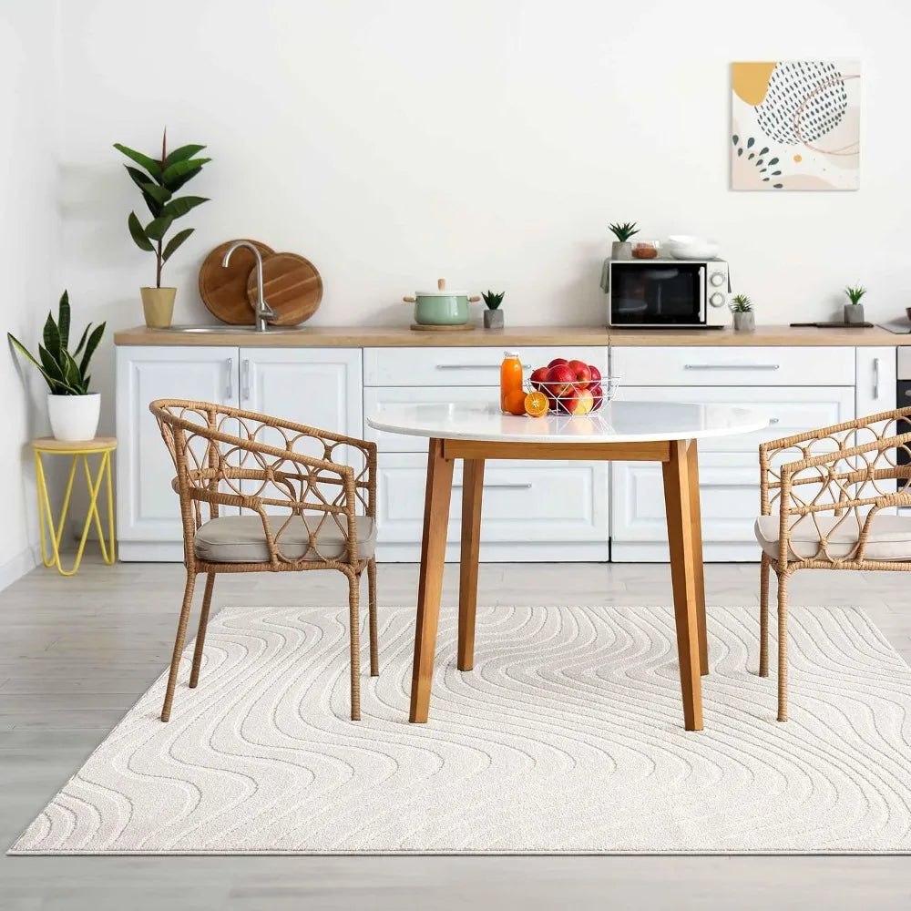 Grayson Collection 5930 Cream 6x9 Modern Abstract Area Rug