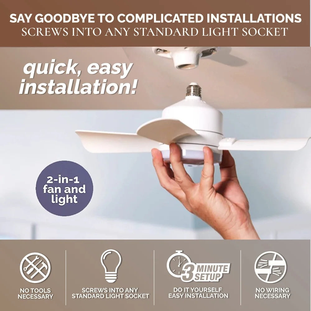 XMSJ Ceiling Fan With Light 1000 Lumens Remote Control
