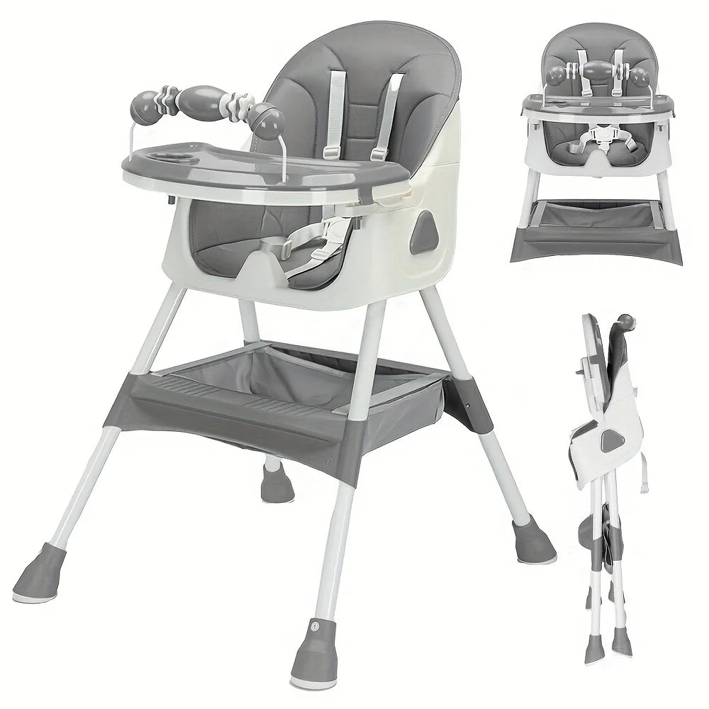 UBRAVOO Foldable Baby High Chair With Antislip Pad ToyRack