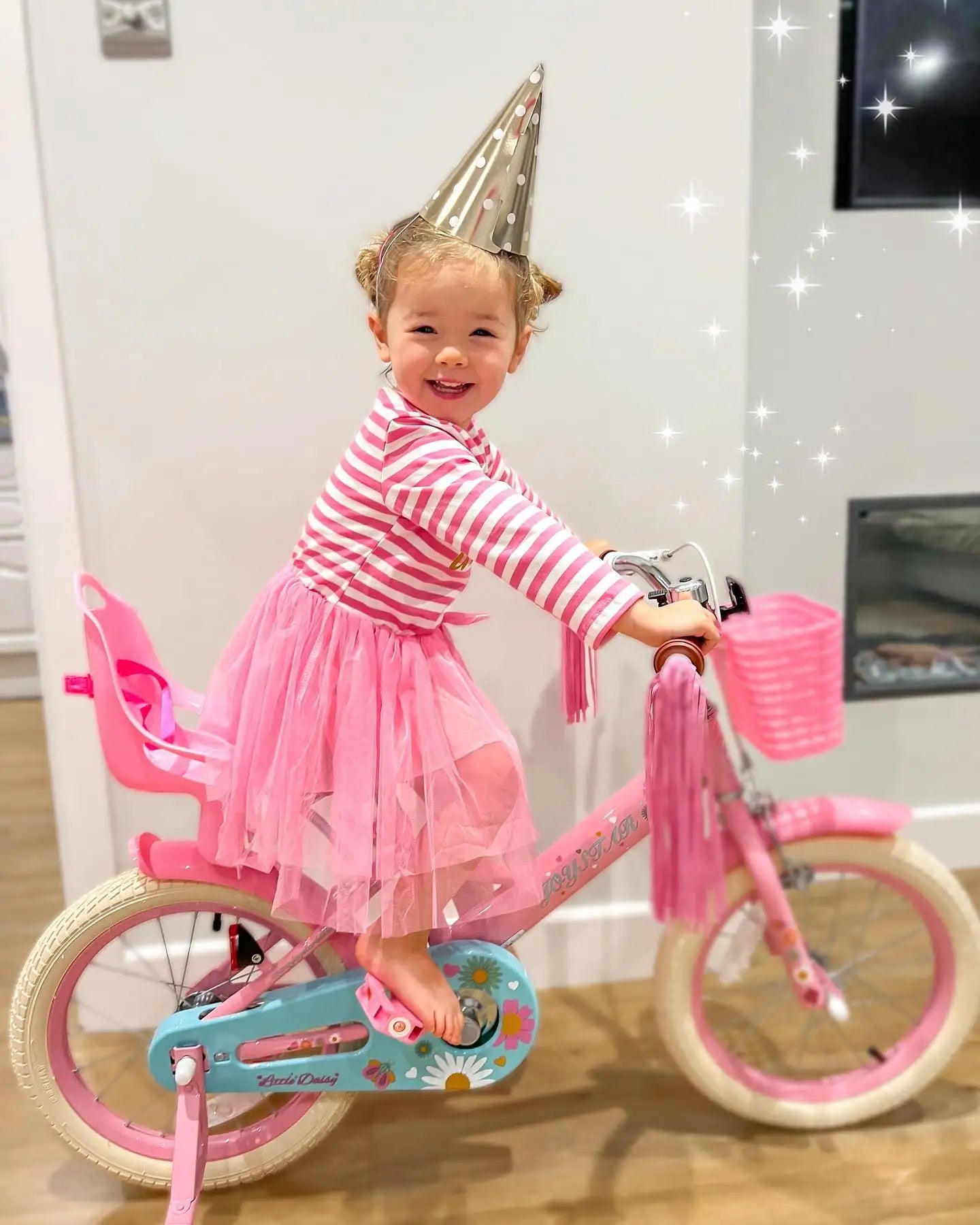 Joystar Kids Bike With Doll Seat And Streamers Girls