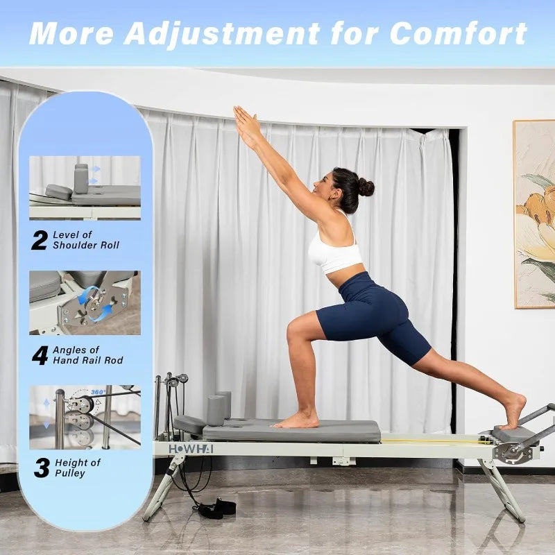 YTYIN Pilates Reformer Home Gym Machine For Beginners