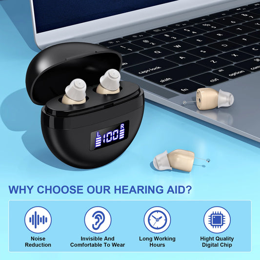 Rechargeable Portable Hearing Aids Invisible ITE Amplifiers