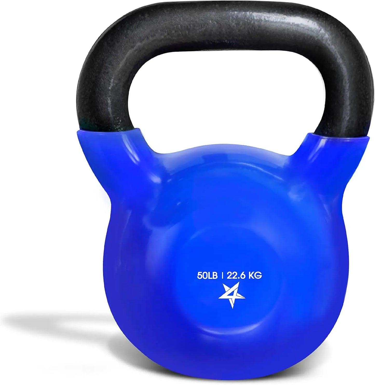 30-65lbs Kettlebells Vinyl Coated Cast Iron for Dumbbell Weights Exercises, Gym, Fitness, Full Body Workout Equipment Push up