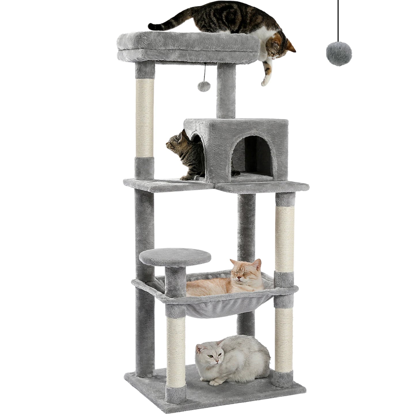 PAWZ Road Indoor Cat Tree 5 Level Tower Durable Hammock