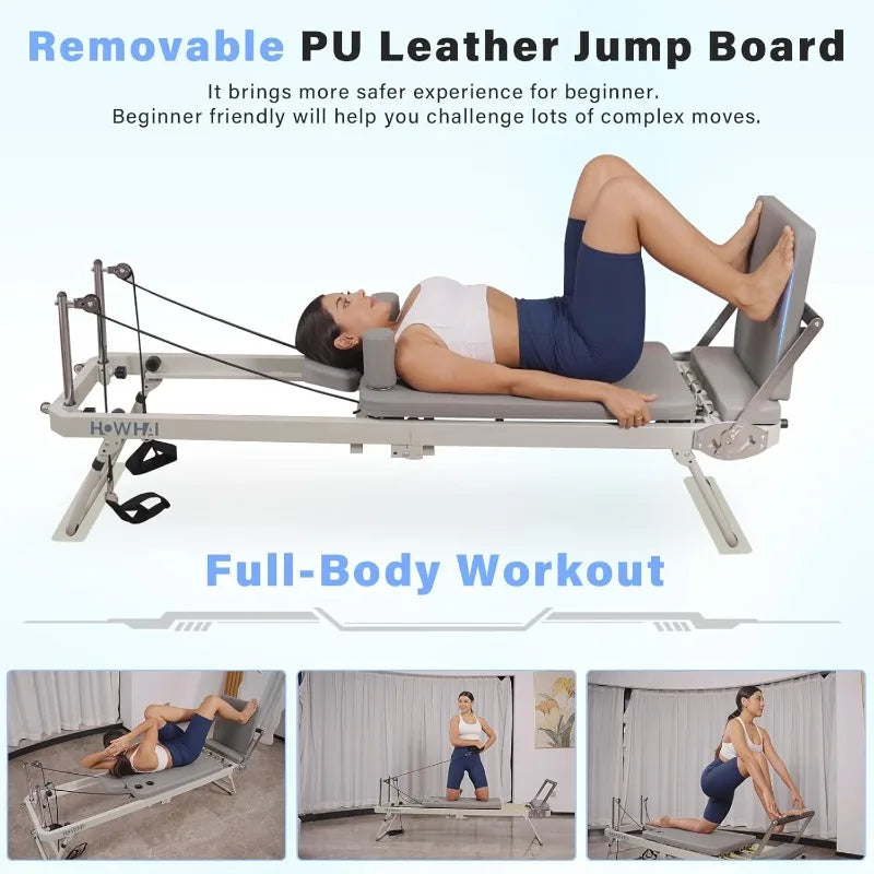 YTYIN Pilates Reformer Home Gym Machine For Beginners