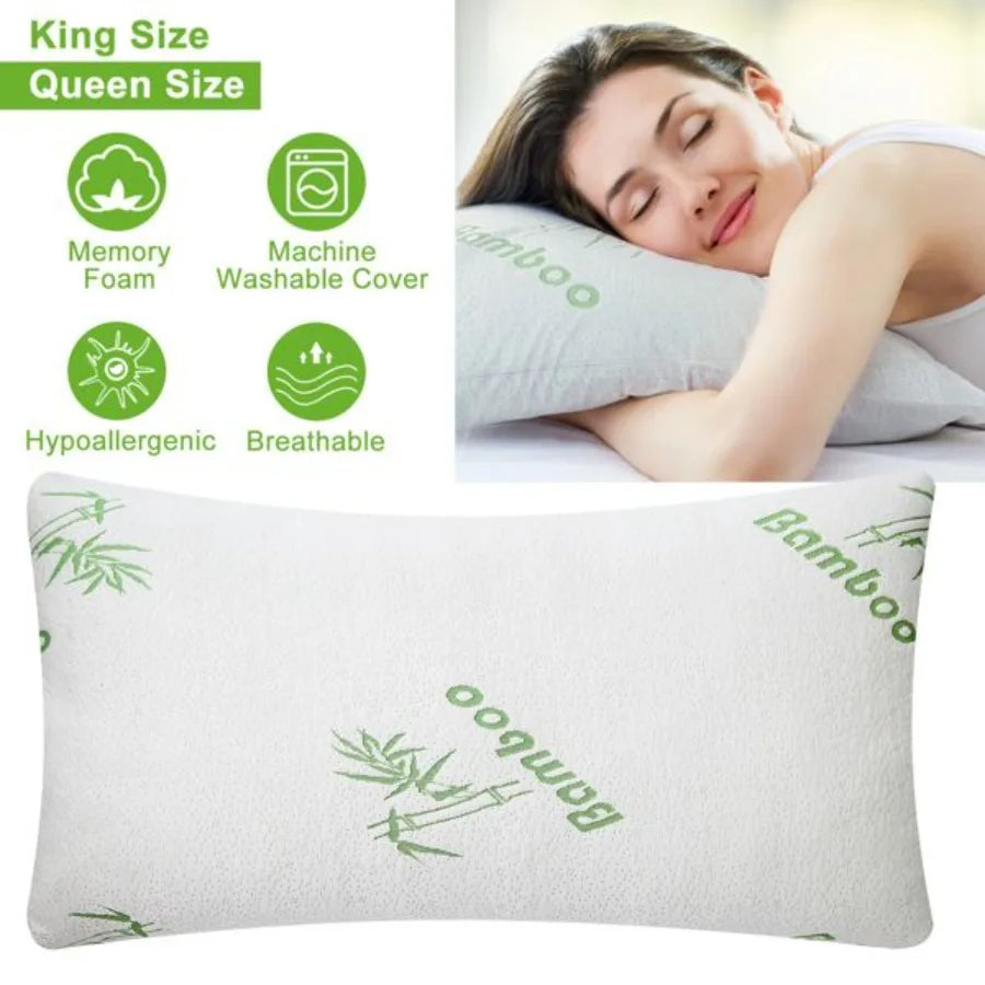 Guangdong Bamboo Memory Foam Pillow 2 Pack Neck Support