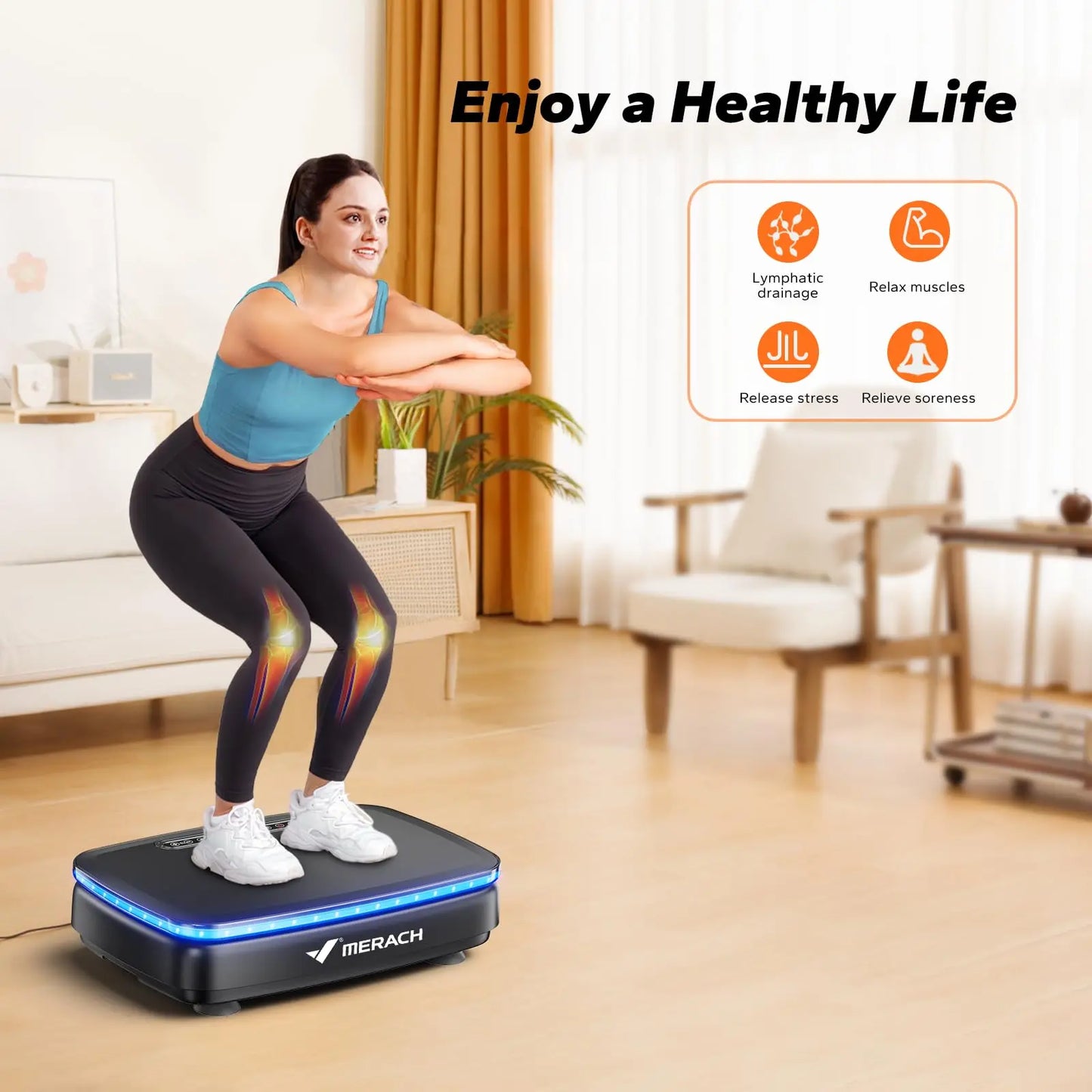 MERACH Vibration Plate Exercise Machine Body Workout