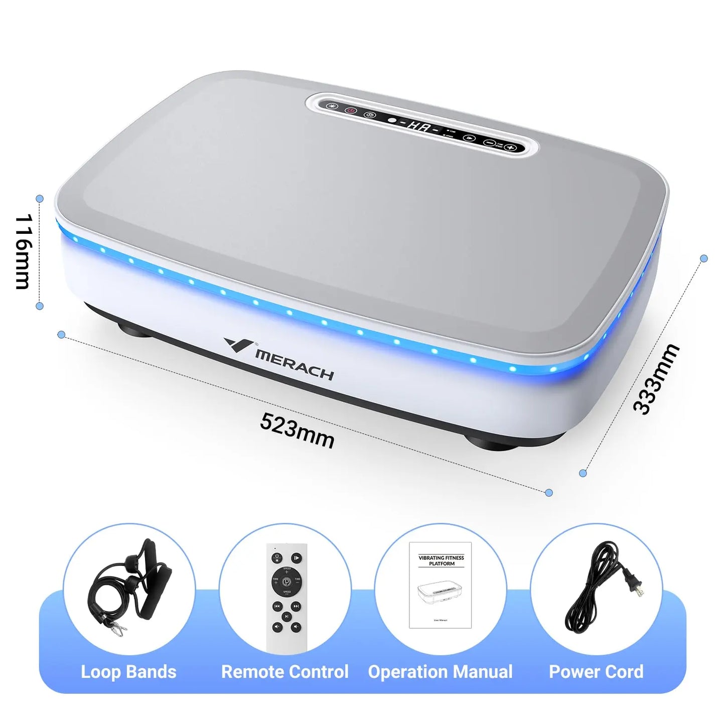 MERACH Vibration Plate Exercise Machine Body Workout