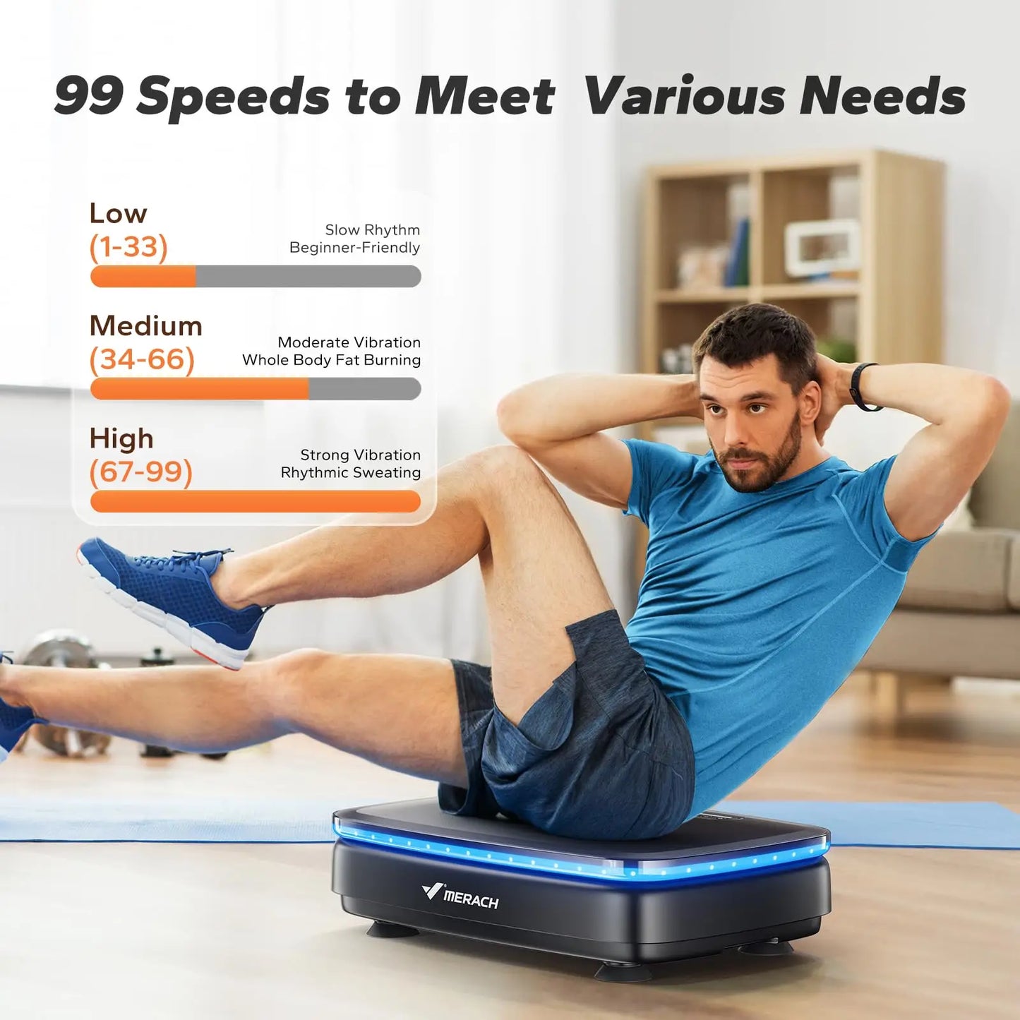 MERACH Vibration Plate Exercise Machine Body Workout