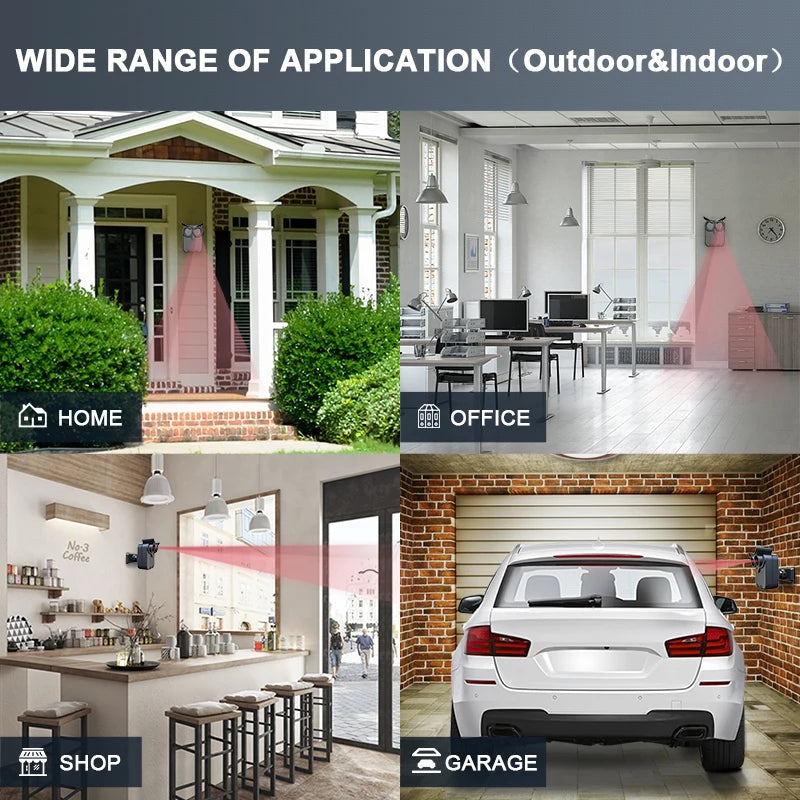 HTZSAFE Wireless Driveway Security Alarm Motion Detector