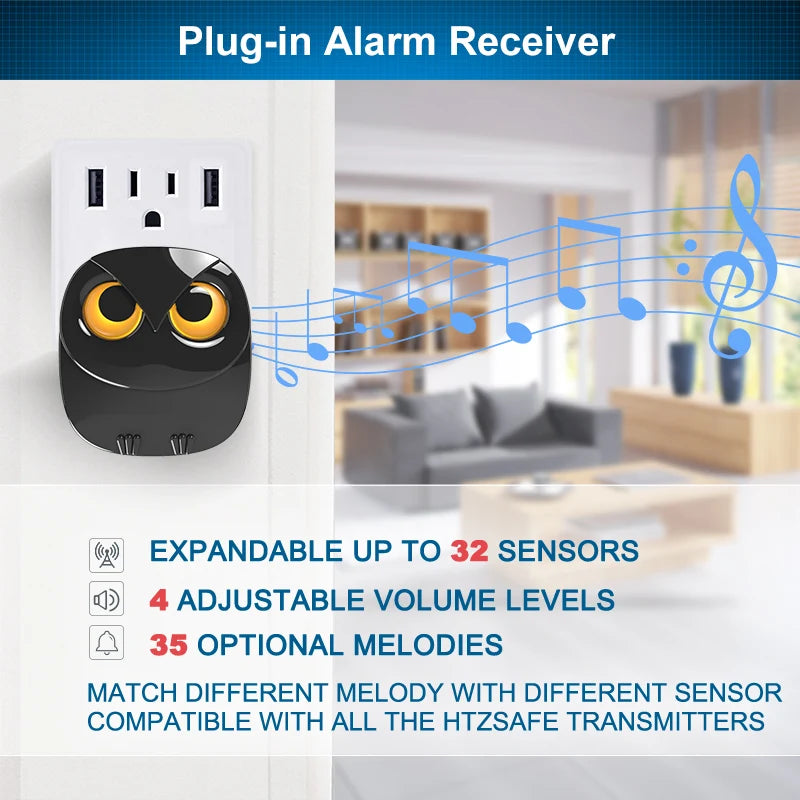 HTZSAFE Wireless Driveway Security Alarm Motion Detector