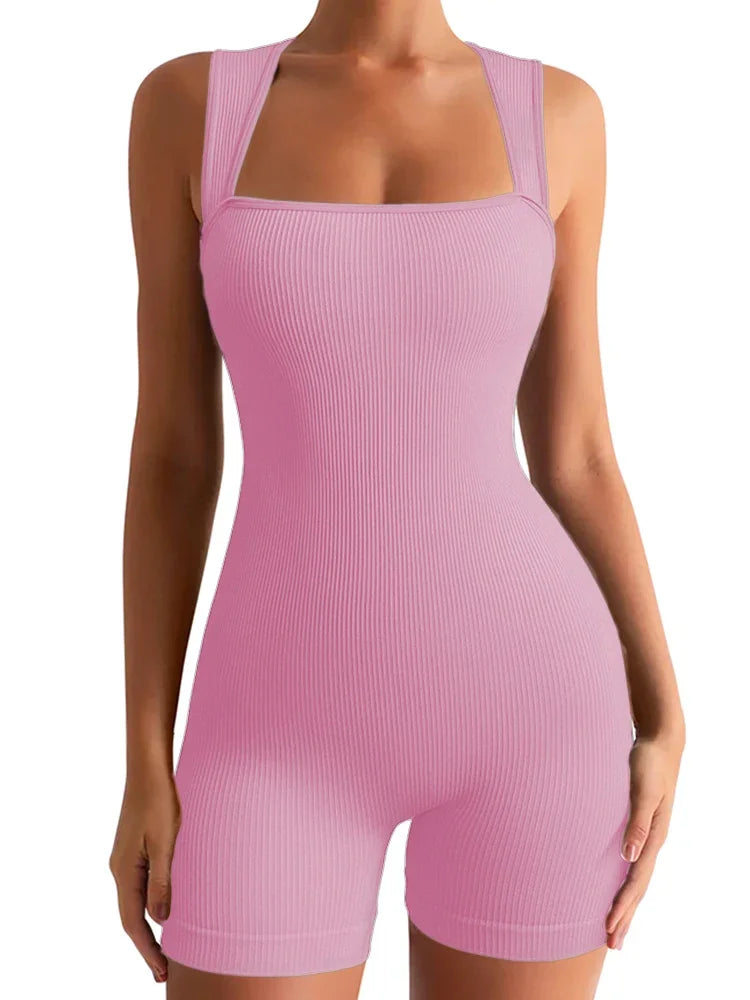 Want Move Backless Sleeveless Bodycon Jumpsuit Romper