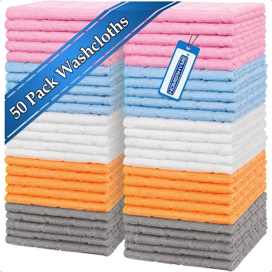 Zhejiang Hignconcerned Washcloths 50 Pack Polyester Cotton