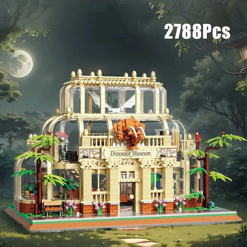 2788PCS Dinosaur Museum Building Blocks Park Dinosaurs World Street View Model Bricks Desktop Display Kids DIY Toys Idea Gifts