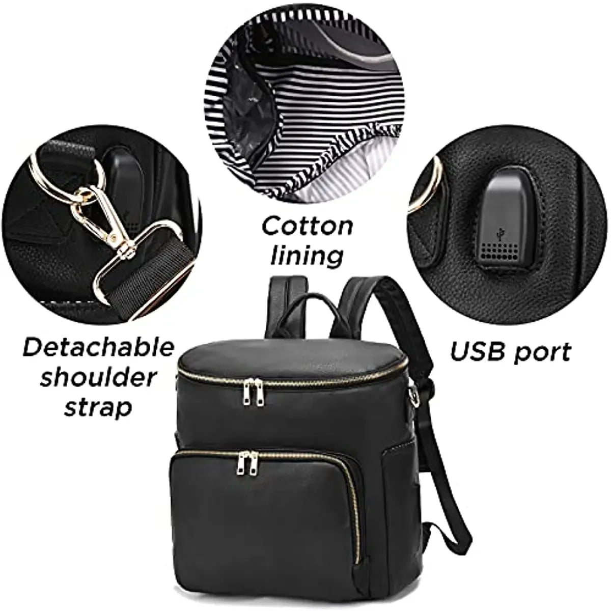 Closure Large Capacity Diaper Bag Backpack for Travel
