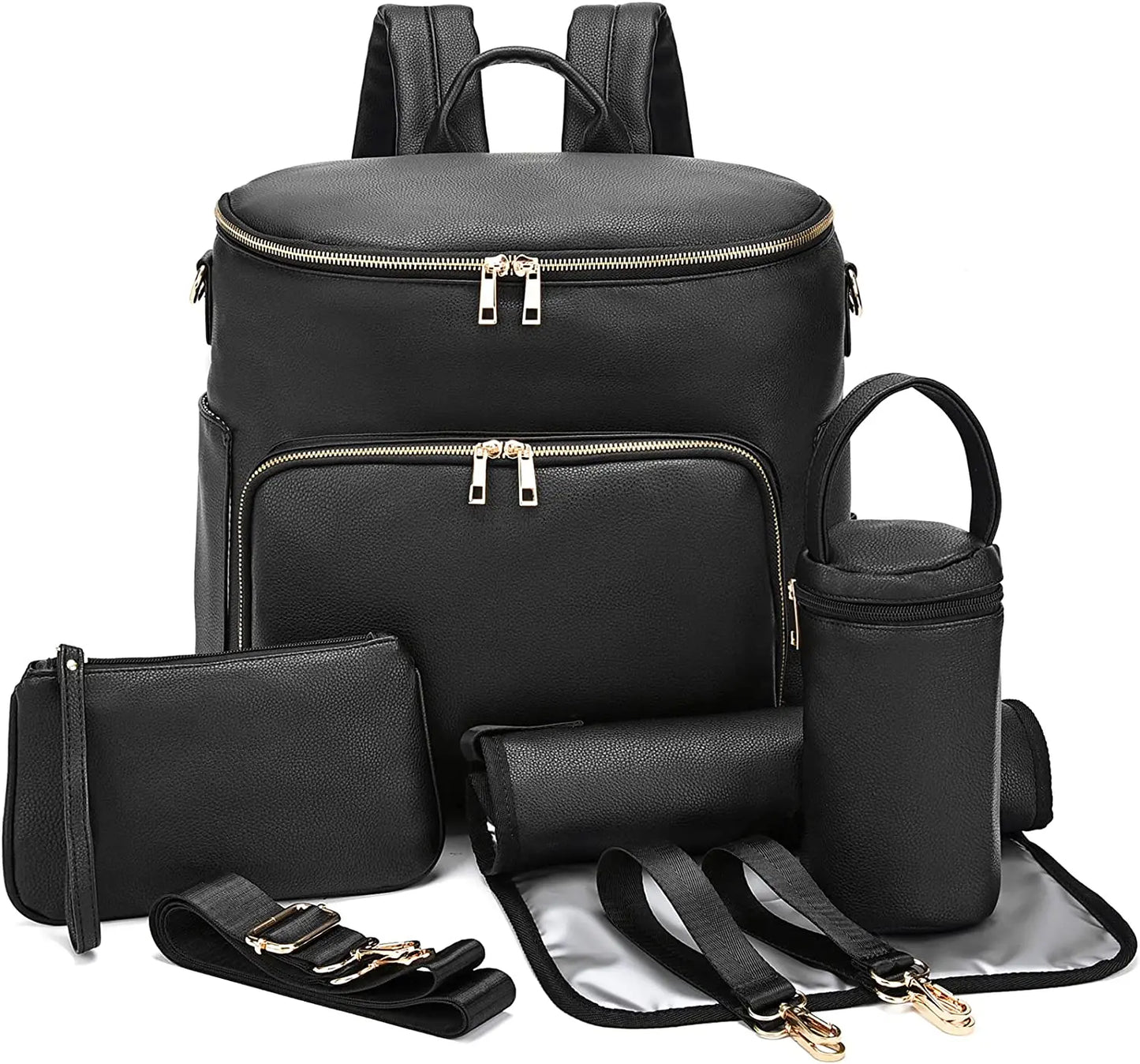 Closure Large Capacity Diaper Bag Backpack for Travel