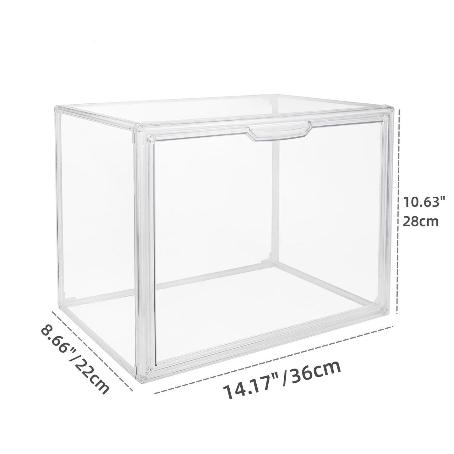 Large Capacity Storage Box Clear Figurine Organizer Bin Display Case For Cosmetic Collectibles Large Figure Models Magnetic Door