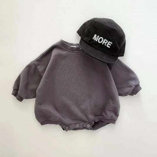 0-24M Newborn Infant Baby Girl Boy Sweatshirt Romper Toddler Long Sleeve Basic Cotton Oversize Rompers Baby Clothes Jumpsuit